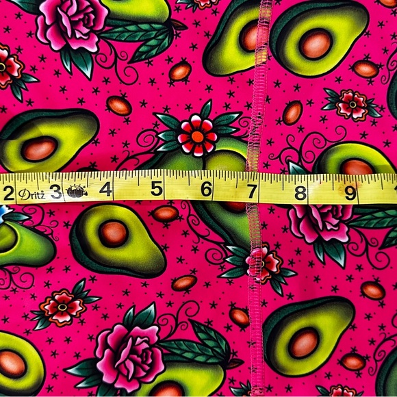 Pink Avocado Print Athletic Shorts - Picture 4 of 5